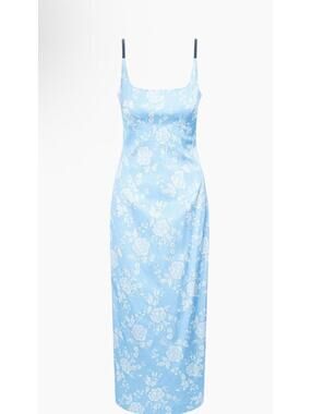 sachin and babi light blue dress Emerald Short Sleeve Tiered Midi Dress – PinkBlush main image 0